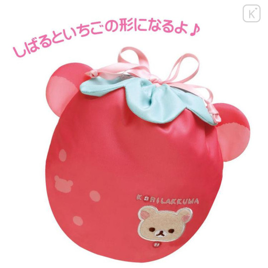 Japan San-X Drawstring Purse - Korilakkuma : Full of Strawberry Day - 4