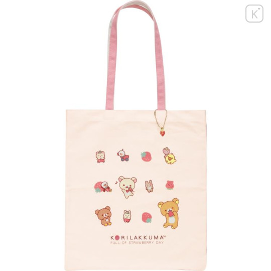 Japan San-X Tote Bag - Rilakkuma / Full of Strawberry Day - 1