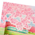Japan Famous Scenery 3D Greeting Card - Sakura Cherry Blossom / Nanohana Train - 2