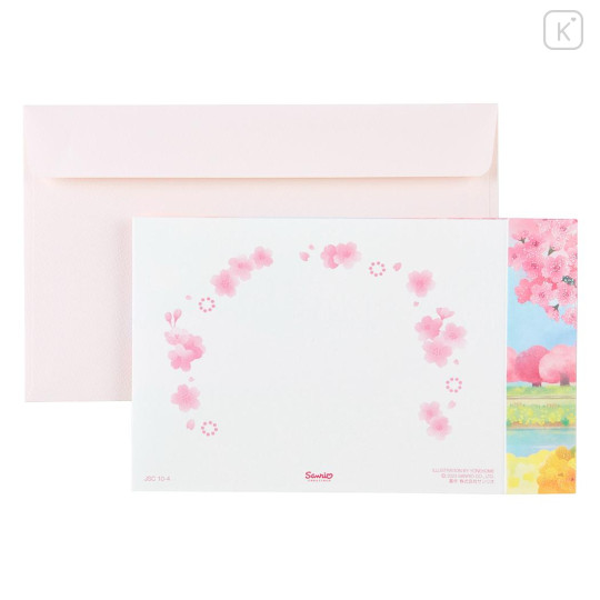 Japan Famous Scenery 3D Greeting Card - Sakura Cherry Blossom / Nanohana Train - 3