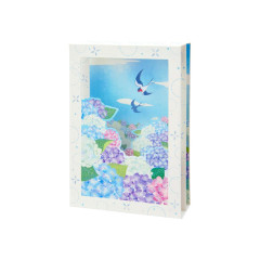 Japan Famous Scenery 3D Greeting Card - Early Summer / Swallows &Hydrangea
