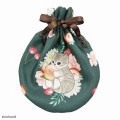 Japan Mofusand Store Drawstring Bag - Cat : Peach Flora Cherry Green - 1