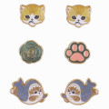 Japan Mofusand Store Magnet Earrings Set - Cat / Shark - 1