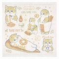 Japan Mofusand Kaya Fabric Dishcloth Towel - Cat / Hot Dog French Fries - 1