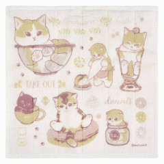 Japan Mofusand Kaya Fabric Dishcloth Towel - Cat / Dessert