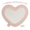 Japan San-X Cosmetic Pouch with Heart Mirror - Rilakkuma / Bruise Pink - 4