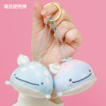 Japan San-X Round Hanging Stuffed Toy - Jinbesan Maigo no Kokujira / Ice Jellyfish - 4
