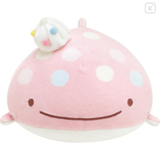 Japan San-X Super Mochimochi Stuffed Toy (S) - Jinbesan Pink / Ice Jellyfish - 2