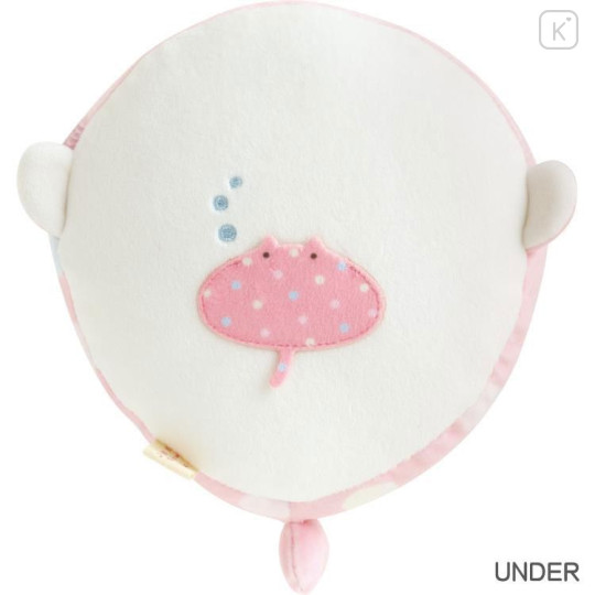 Japan San-X Super Mochimochi Stuffed Toy (S) - Jinbesan Pink / Ice Jellyfish - 4