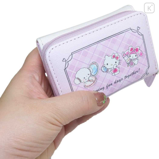 Japan Sanrio Mini Trifold Wallet - Hello Kitty My Melody Cogimyun - 2