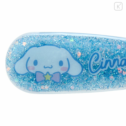 Japan Sanrio Original Kids Hair Pin 2pcs Set - Cinnamoroll / Glitter Blue - 2