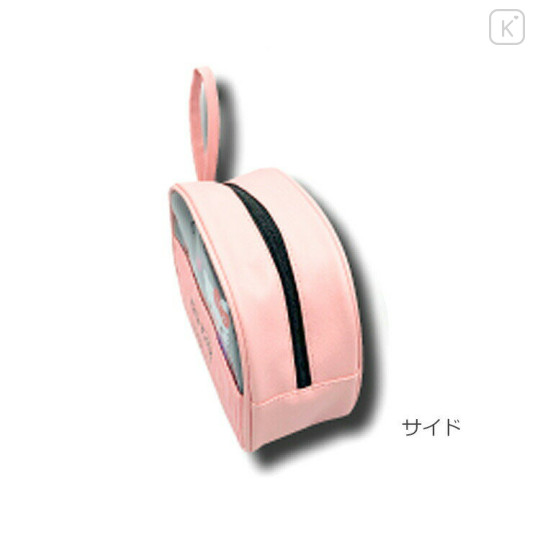 Japan Sanrio Multi Clear Pouch - Hello Kitty / Heart & Striped - 2