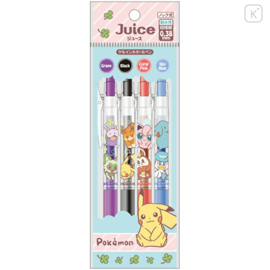 Japan Pokemon Juice Gel Pen 4 Color Set 0.38mm - Friends - 1