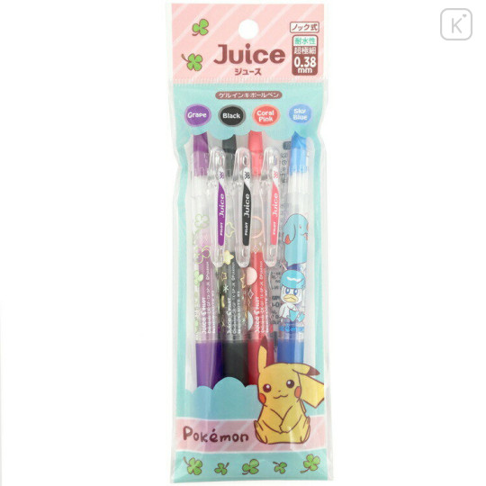 Japan Pokemon Juice Gel Pen 4 Color Set 0.38mm - Friends - 2