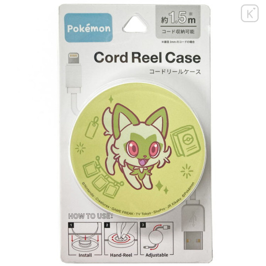 Japan Pokemon Cord Reel Case - Sprigatito - 1