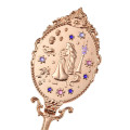 Japan Disney Store Hand Mirror & Stand - Rapunzel / Rose Gold Beauty Dresser - 4
