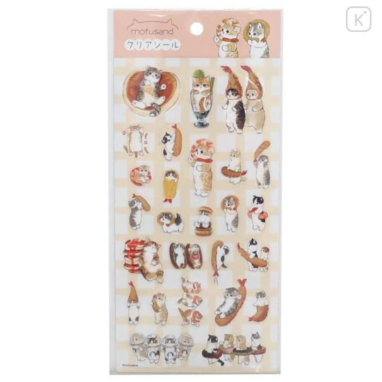 Japan Mofusand Clear Seal Sticker - Cat / Fried Shrimp - 1