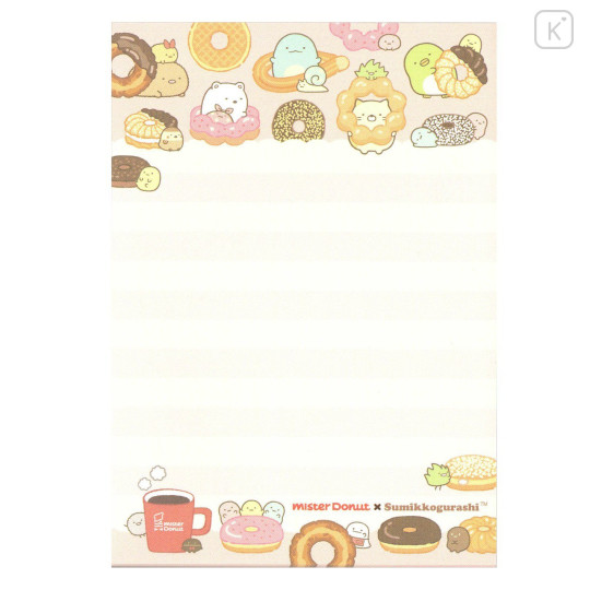 Japan San-X A6 Notepad - Sumikko Gurashi : Mister Donut B - 2