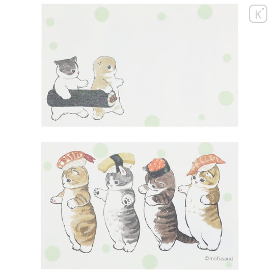 Japan Mofusand Mini Message Card - Cat / Sushi - 1