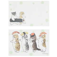 Japan Mofusand Mini Message Card - Cat / Sushi