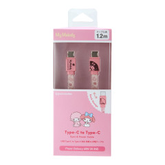 Japan Sanrio USB Type-C to Type-C Sync & Power Cable - My Melody