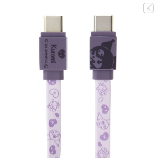 Japan Sanrio USB Type-C to Type-C Sync & Power Cable - Kuromi - 2