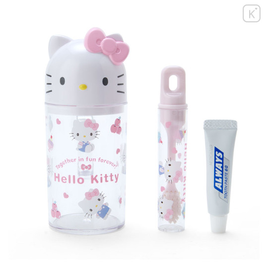 Japan Sanrio Original Toothbrush Set - Hello Kitty - 1