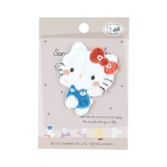 Japan Sanrio Wappen Iron-on Applique Patch - Hello Kitty / Mukyumukyu