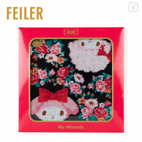 Japan Sanrio × Feiler Chenille Handkerchief - My Melody & My Sweet Piano - 1