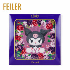 Japan Sanrio × Feiler Chenille Handkerchief - Kuromi