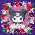 Japan Sanrio × Feiler Chenille Handkerchief - Kuromi - 3