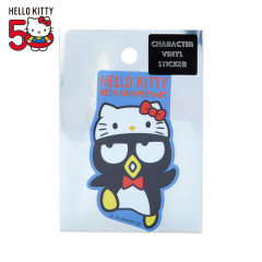 Japan Sanrio Die-cut Vinyl Sticker - Badtz-maru / Hello Kitty 50th Anniversary