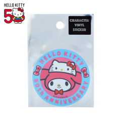 Japan Sanrio Vinyl Sticker - My Melody / Hello Kitty 50th Anniversary