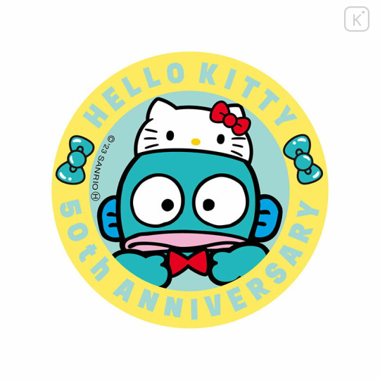Japan Sanrio Vinyl Sticker - Hangyodon / Hello Kitty 50th Anniversary - 2