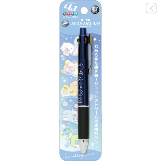 Japan San-X Jetstream 4&1 Multi Pen + Mechanical Pencil - Sumikko Gurashi / Gradient Glass - 1