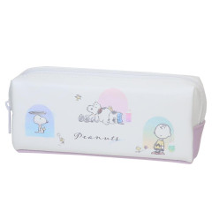 Japan Peanuts Twin Zipper Pen Case Pouch - Snoopy / Nice Day With Friends