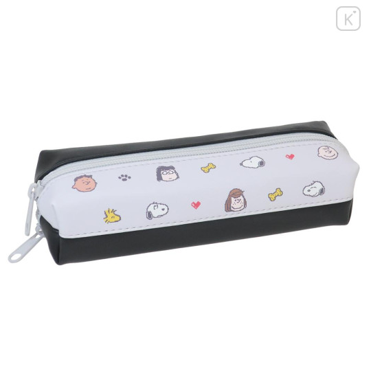 Japan Peanuts Pen Case Pouch - Snoopy / Black & Grey - 2