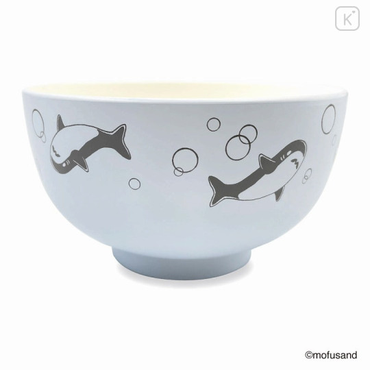 Japan Mofusand Ceramic Tea Bowl & Melamine Soup Bowl Set - Cat / Shark - 6