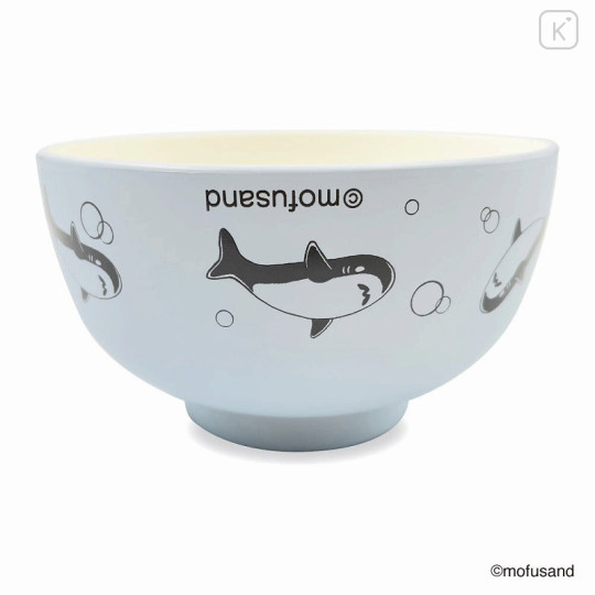 Japan Mofusand Ceramic Tea Bowl & Melamine Soup Bowl Set - Cat / Shark - 8