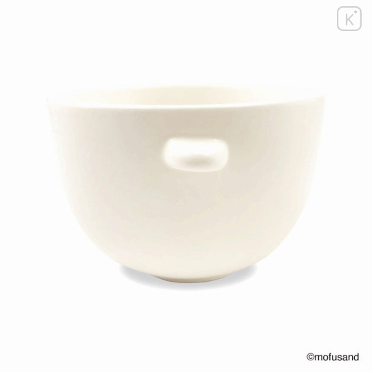 Japan Mofusand Ceramic Tea Bowl & Melamine Soup Bowl Set - Cat / Flower - 7