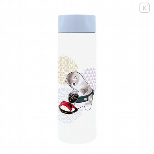 Japan Mofusand Mini Stainless Steel Water Bottle - Cat / Sushi - 1