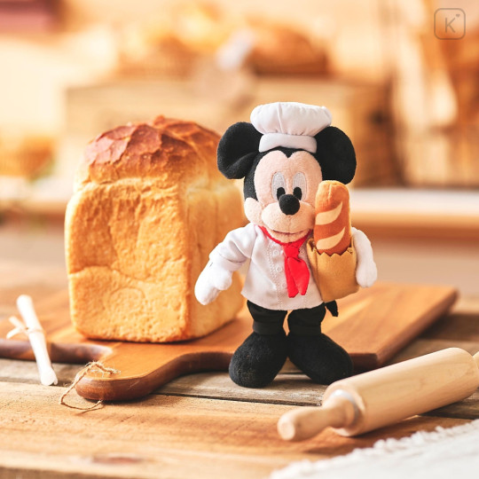 Japan Disney Store Plush Keychain - Mickey's Bakery : Pastry Chef - 1