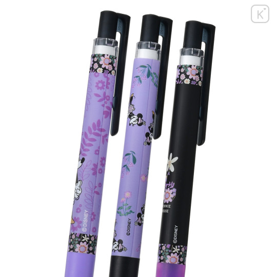 Japan Disney Store Juice Up Gel Pen 3pcs Set - Minne Mouse / Black & Purple - 5