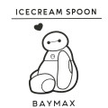 Japan Disney Store Ice Cream Spoon - Baymax - 6
