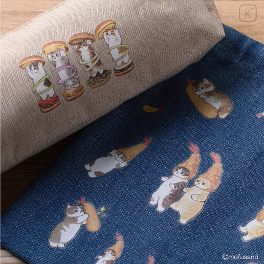 Japan Mofusand × Irodo Easy Rub Cloth Sticker - Cat / Fruits - 3