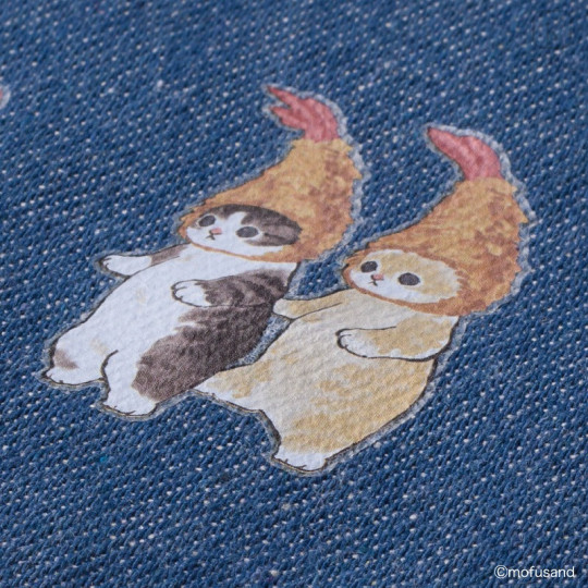 Japan Mofusand × Irodo Easy Rub Cloth Sticker - Cat / Shark - 2