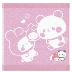 Japan Sanrio × Mochimochi Panda Jacquard Embroidered Towel Handkerchief - My Melody / Pink