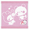 Japan Sanrio × Mochimochi Panda Jacquard Embroidered Towel Handkerchief - My Melody / Pink - 1