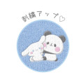 Japan Sanrio × Mochimochi Panda Jacquard Embroidered Towel Handkerchief - Cinnamoroll / Blue - 2