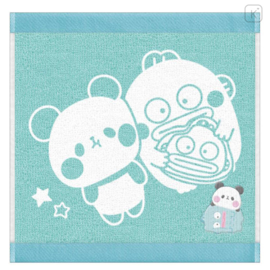 Japan Sanrio × Mochimochi Panda Jacquard Embroidered Towel Handkerchief - Hangyodon - 1